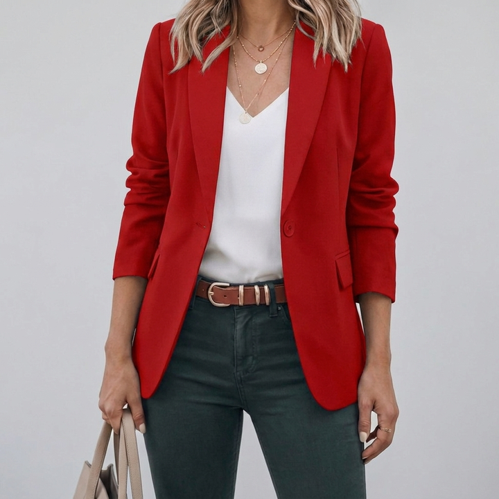 Elegant Blazer med Vintage Look för Kvinnor