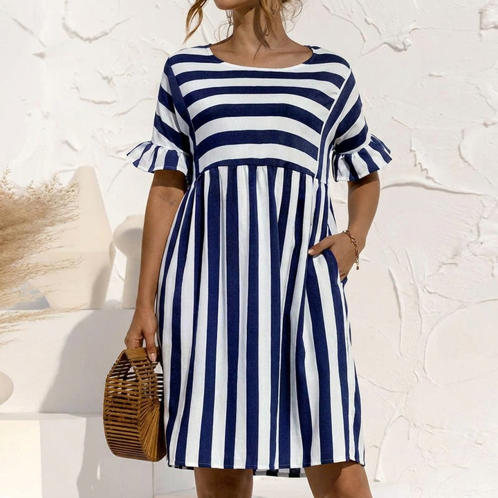 Elegant Maxi Klänning med Långa Ärmar