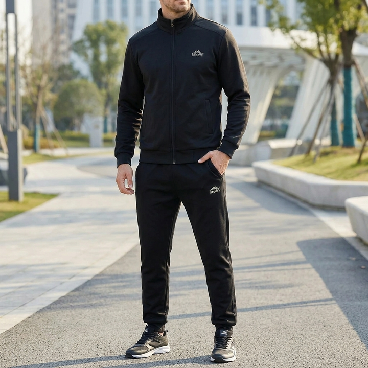 Full Zip Jacka Och Byxor Set för Män