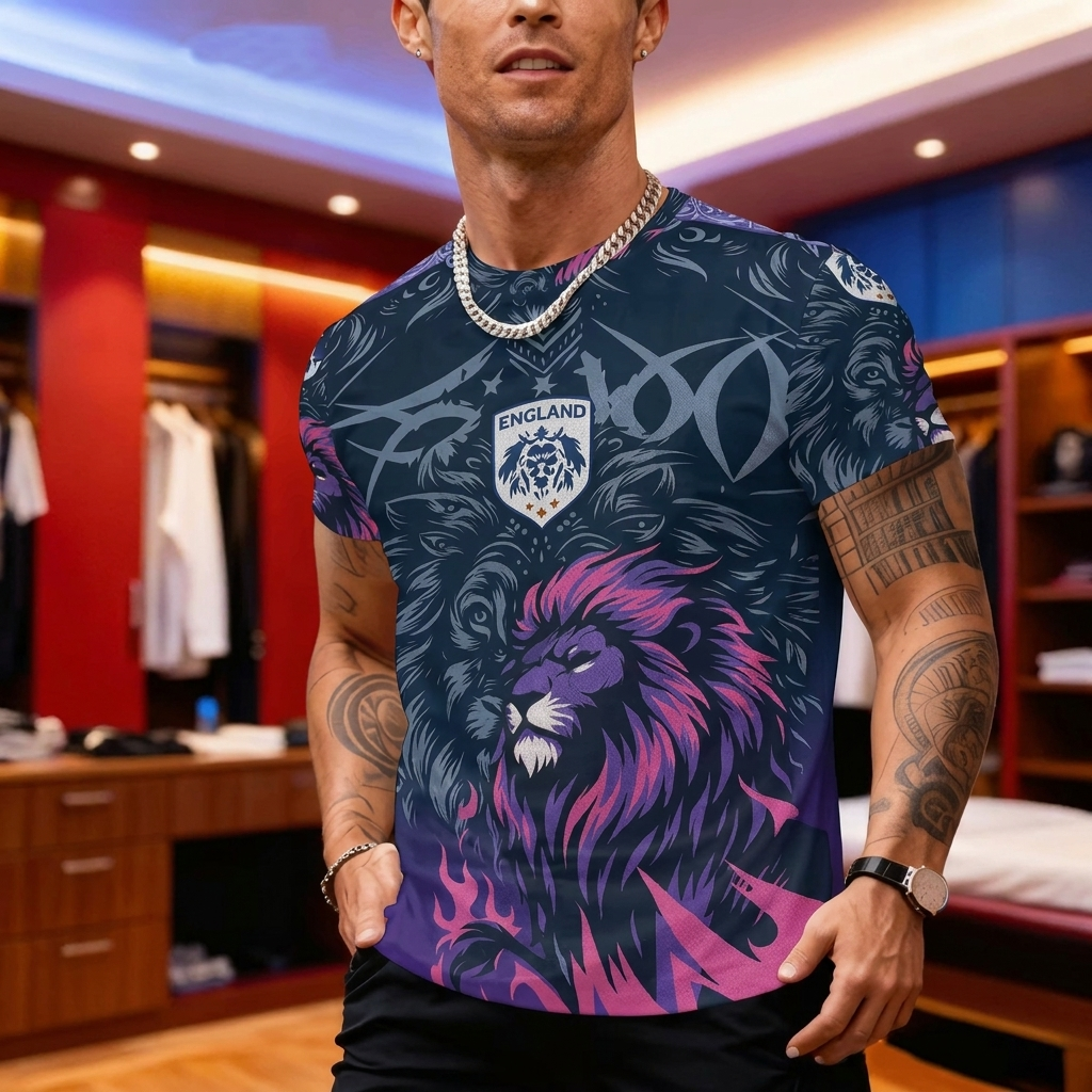 Mans England Lion Fotbollströja