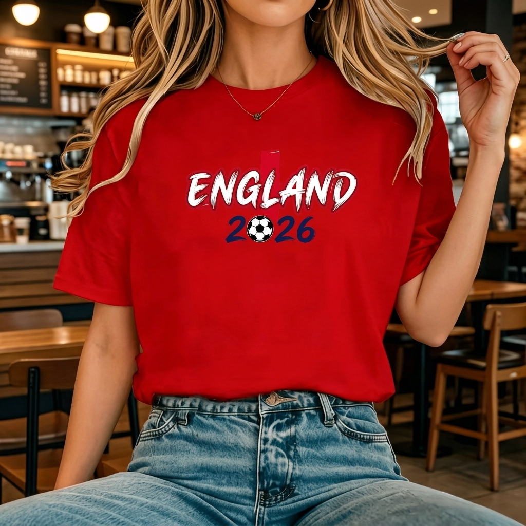 England Inspirerad Dam Fotbollströja