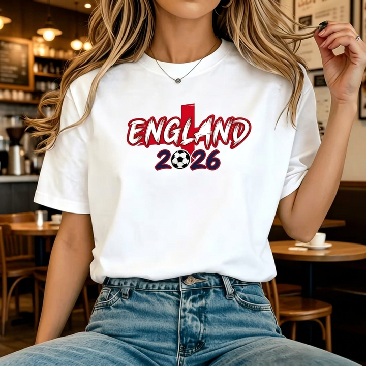 England Inspirerad Dam Fotbollströja
