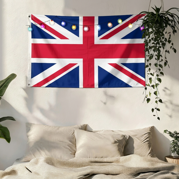 UK-flag supporter hängande banner