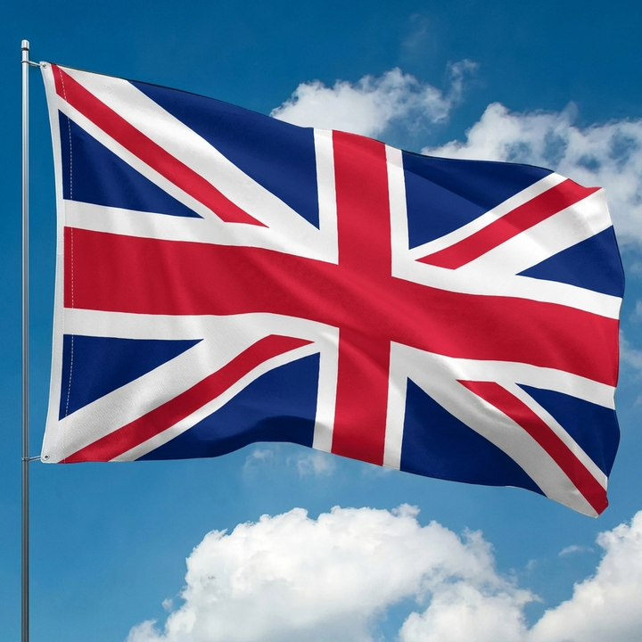 UK-flag supporter hängande banner