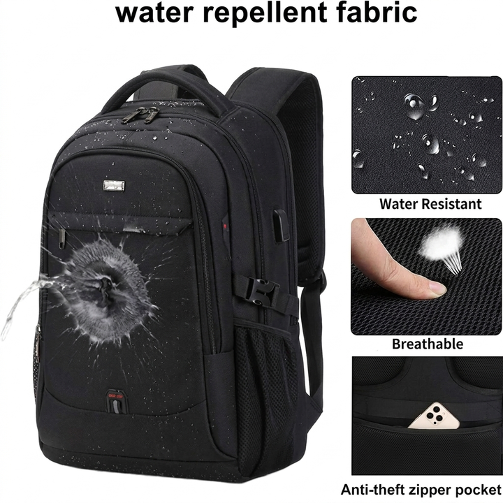Vattentät laptop och reserucksack