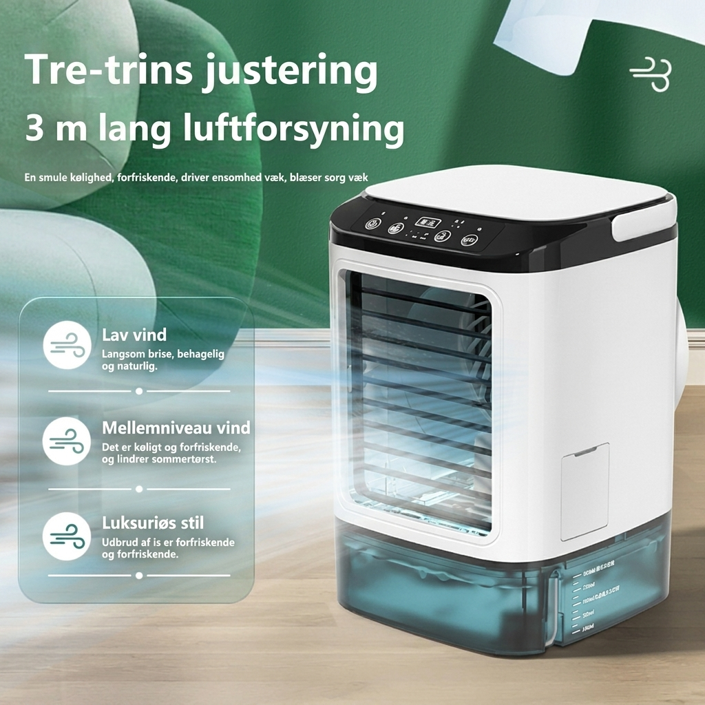 Skrivbords Mini Luftkylare med Vattendimma och Justerbar Kylning