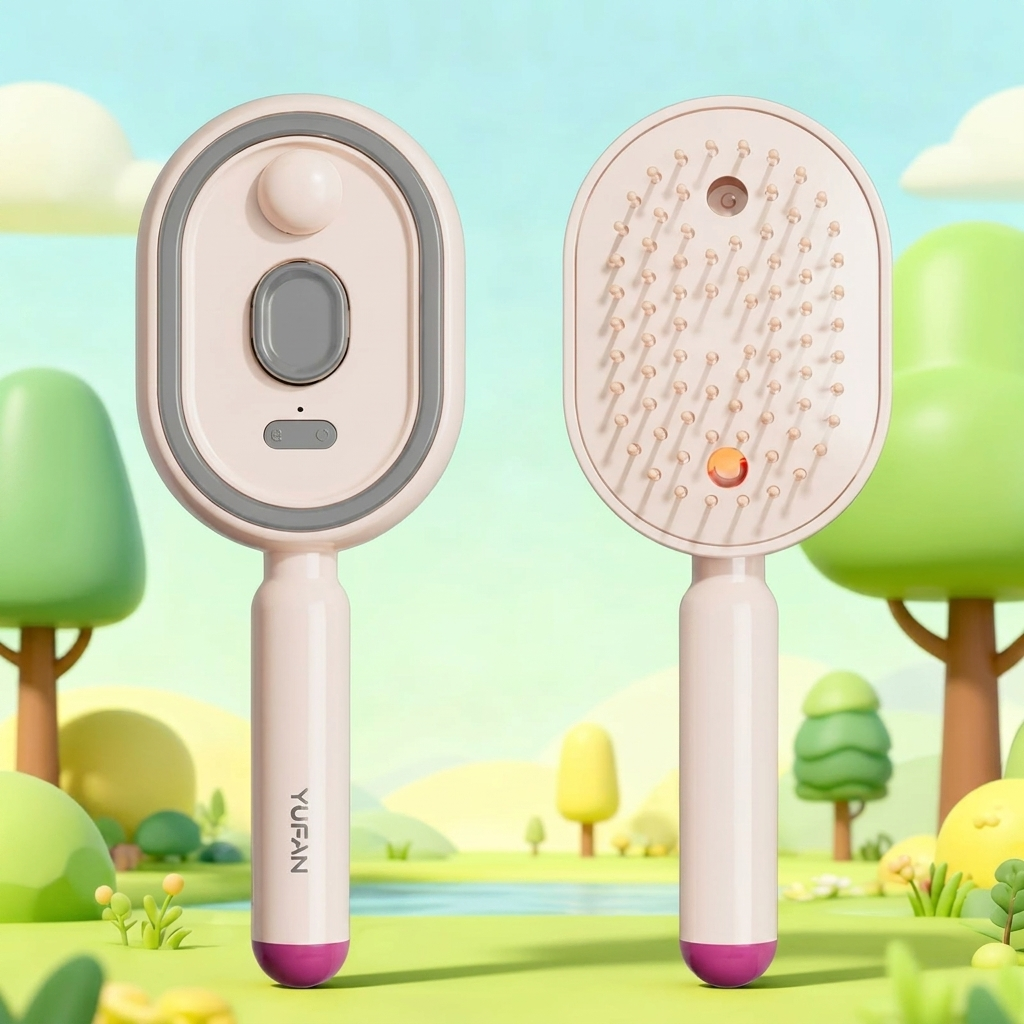 Smart Luftkudde Massage Hårborste med Essentiell Oljespray