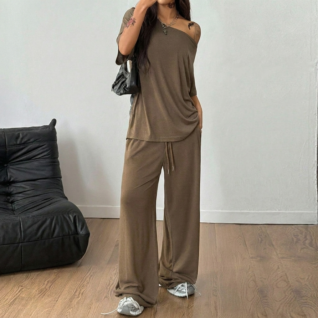 Kvinnors Avslappnad 2-Delares Lounge Set
