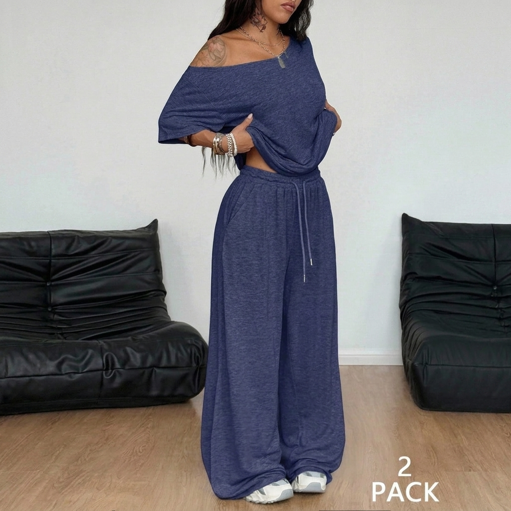 Kvinnors Avslappnad 2-Delares Lounge Set