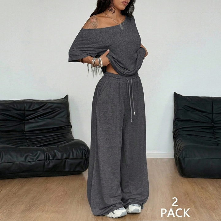 Kvinnors Avslappnad 2-Delares Lounge Set