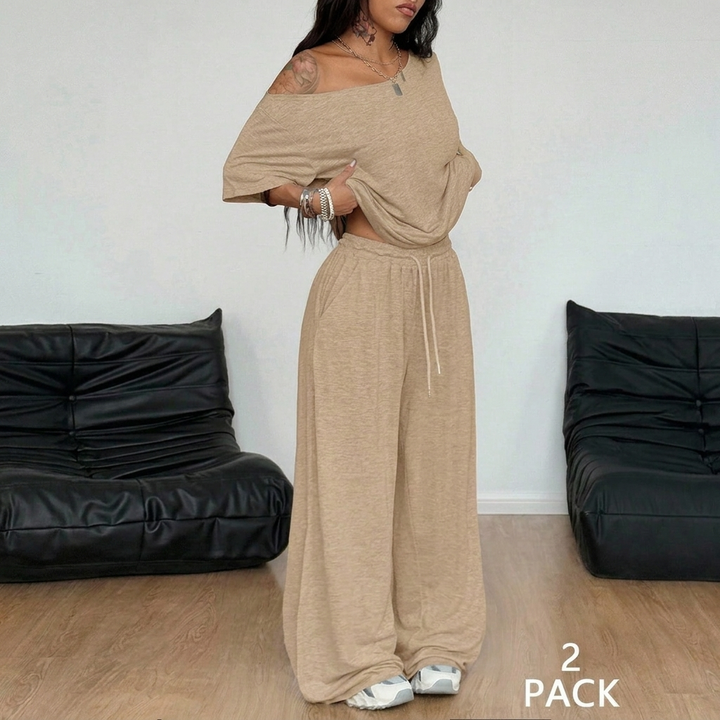Kvinnors Avslappnad 2-Delares Lounge Set