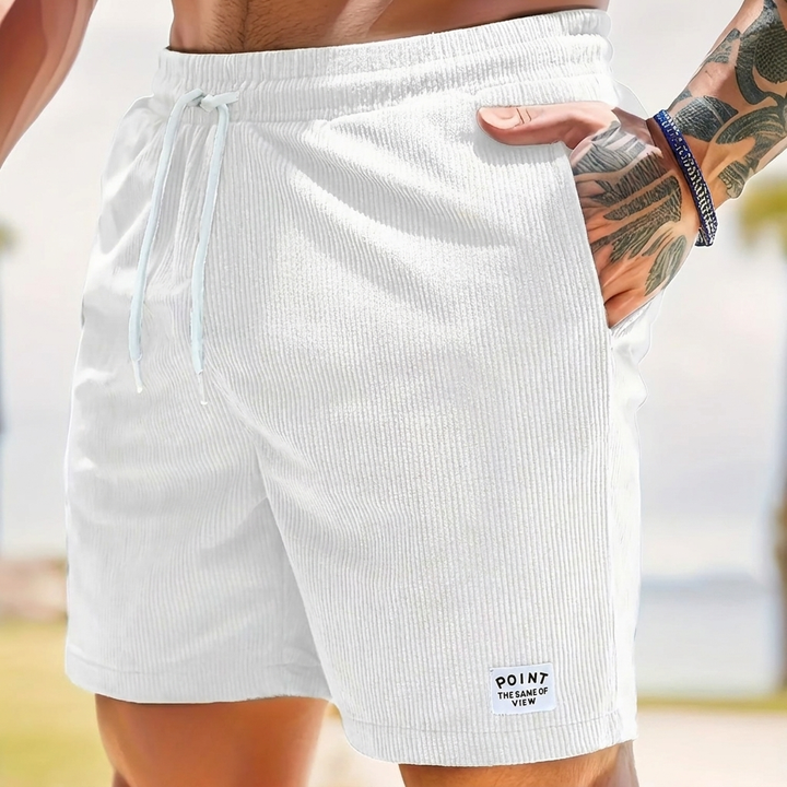 Herrars Snörning Dragband Kordflors Shorts