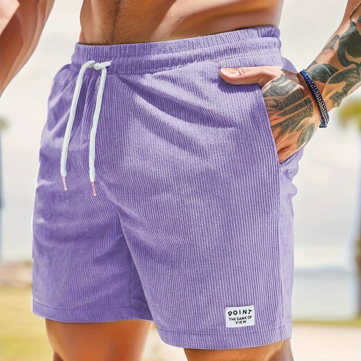 Herrars Snörning Dragband Kordflors Shorts