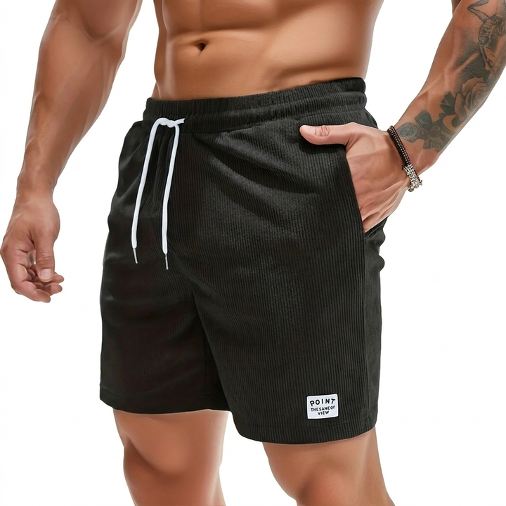 Herrars Snörning Dragband Kordflors Shorts