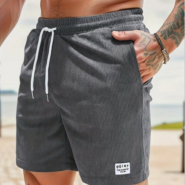 Herrars Snörning Dragband Kordflors Shorts
