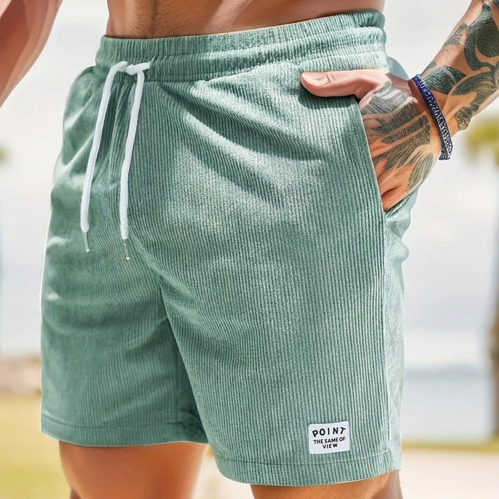 Herrars Snörning Dragband Kordflors Shorts