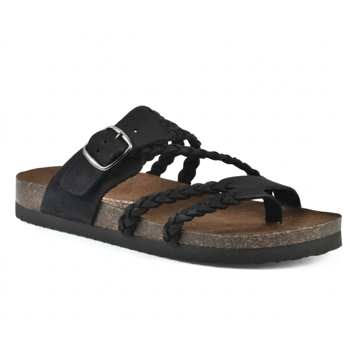 Elegant europeisk stil vävd rem flat sandaler för kvinnor