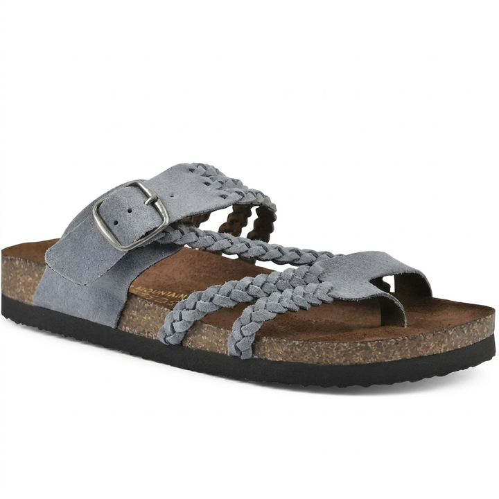 Elegant europeisk stil vävd rem flat sandaler för kvinnor