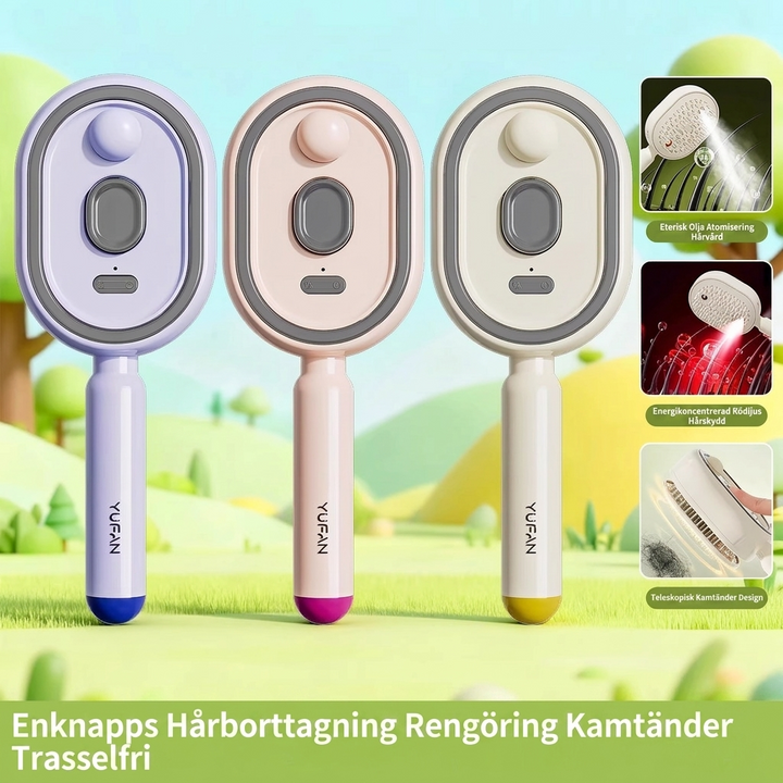 Smart Luftkudde Massage Hårborste med Essentiell Oljespray