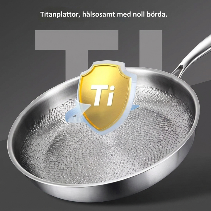 Stekpanna i förstklassig titanlegering