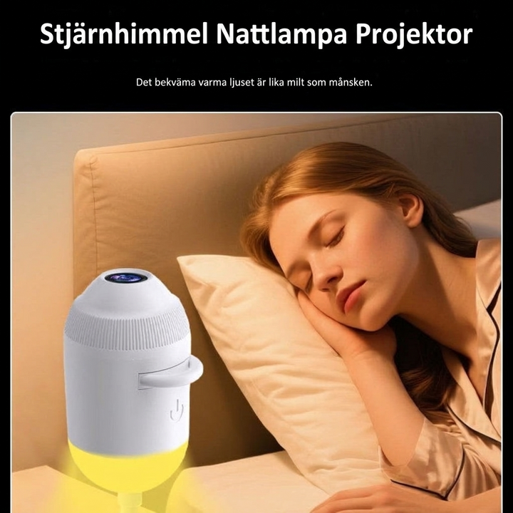 Projektor med stjärnhimmel och planeter för sovrummet