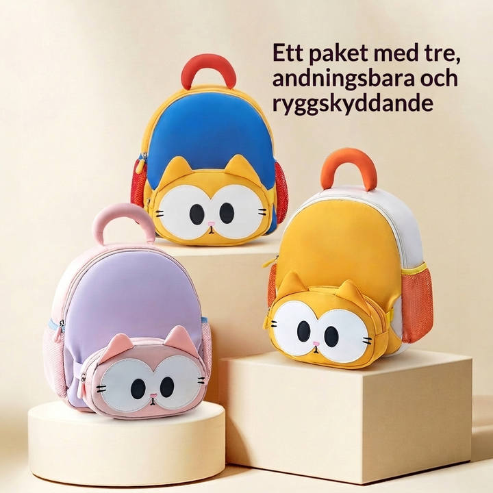 Söt tecknad mini-ryggsäck för flickor