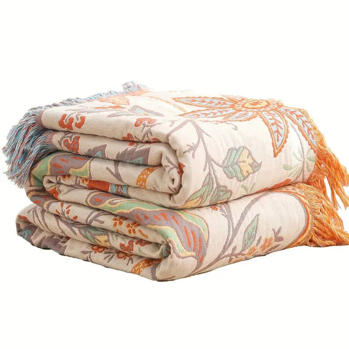 Mysig Blommig Filt blommig Boho