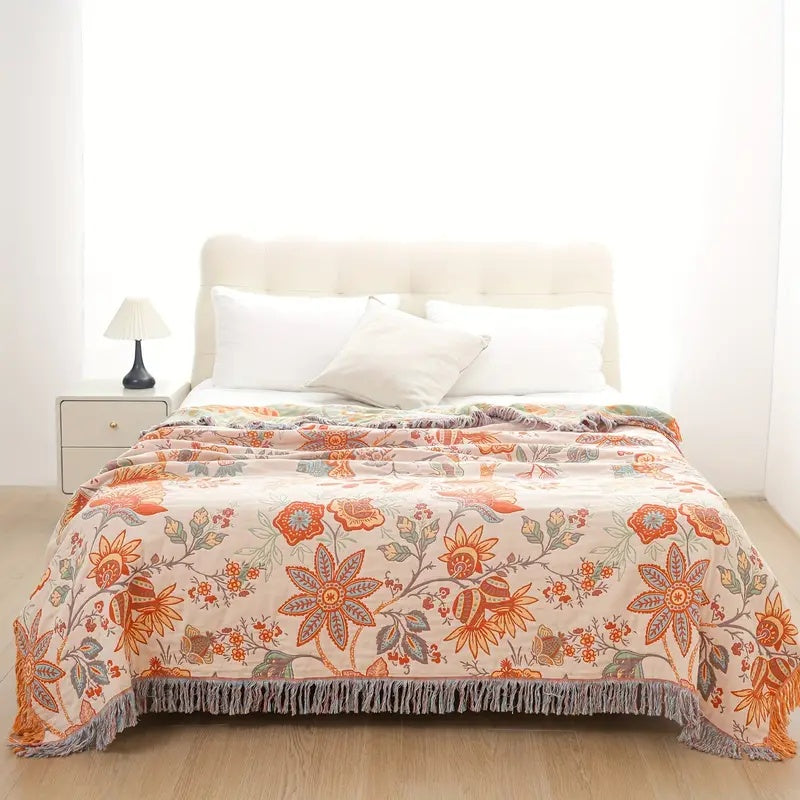 Mysig Blommig Filt blommig Boho