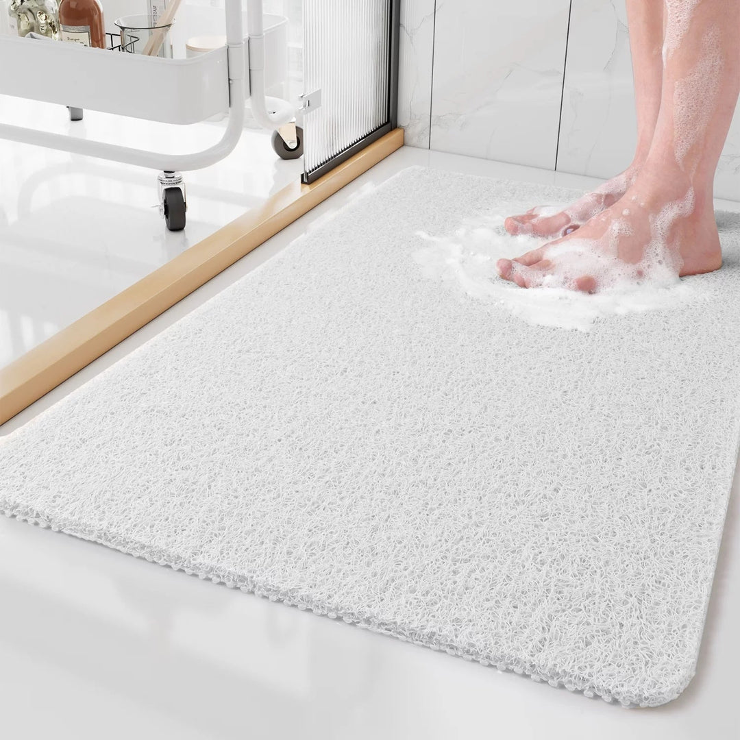 Icke-glidande PVC badmatta med mjuk fotmassageyta