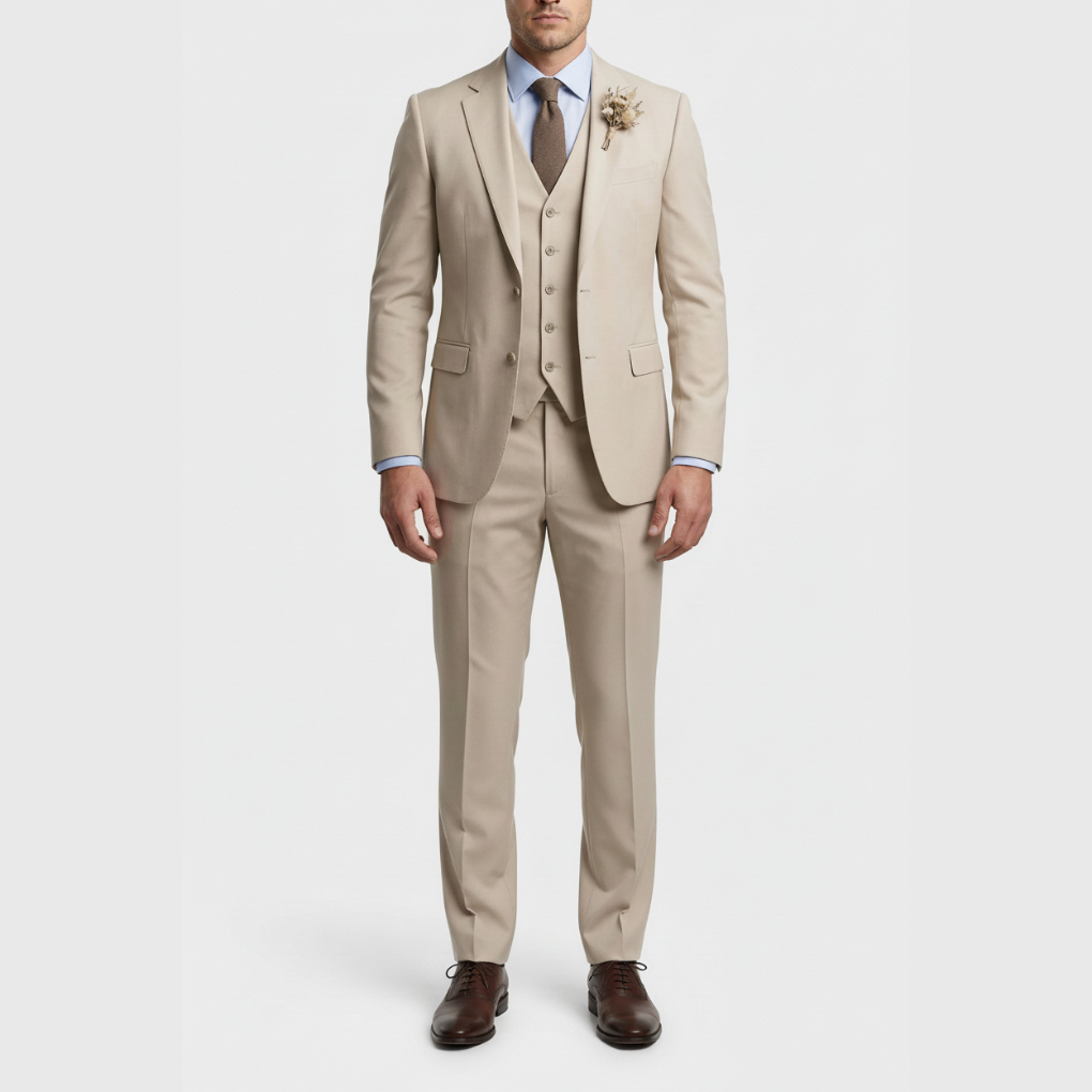 Slim Fit 3-delad Formell Kostym
