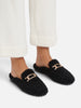 Loafer-mules i sherpa med kedja för dam