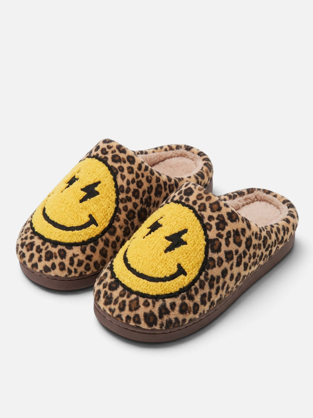 Tofflor med platåsula och smiley för dam