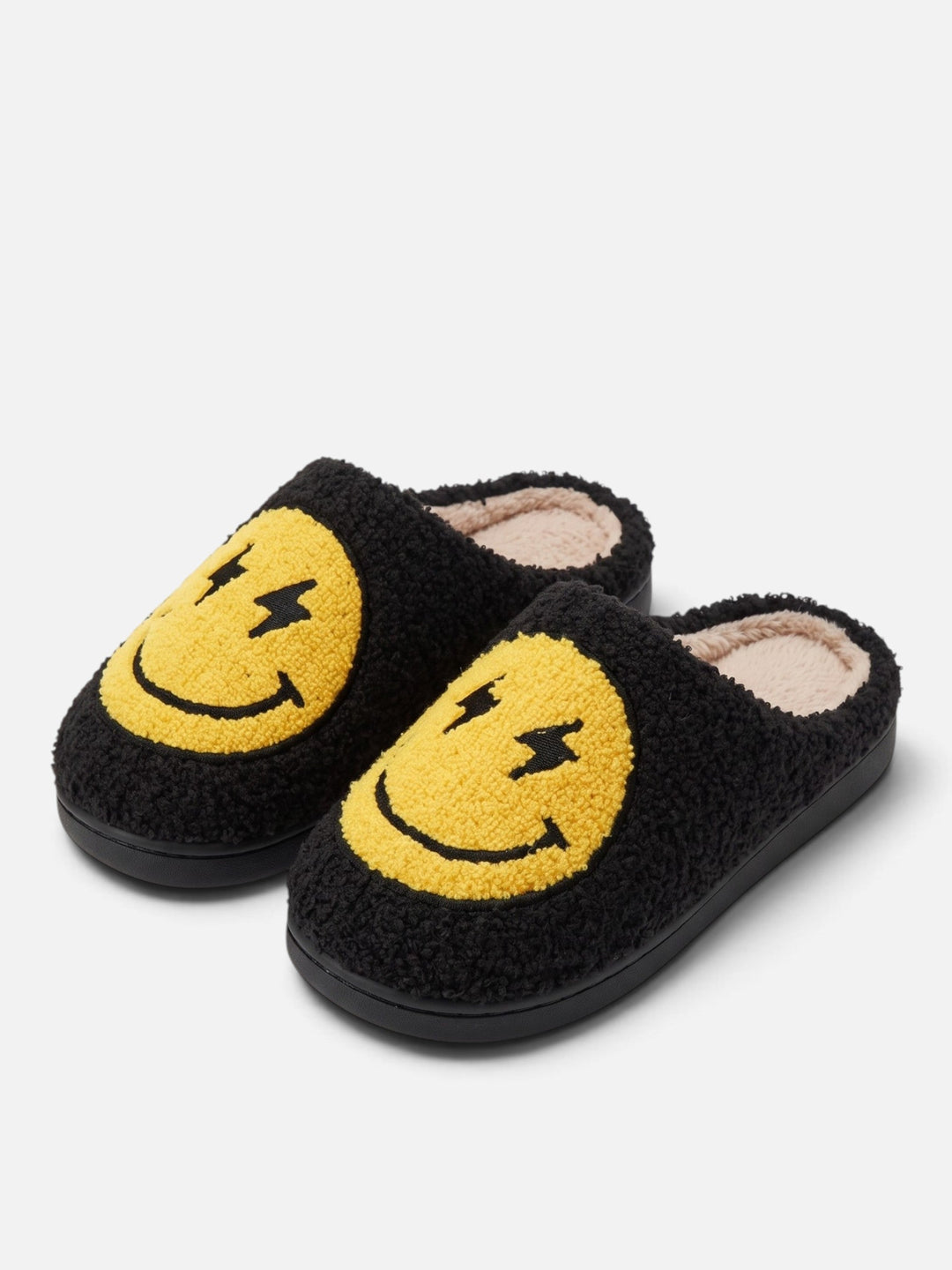 Tofflor med platåsula och smiley för dam