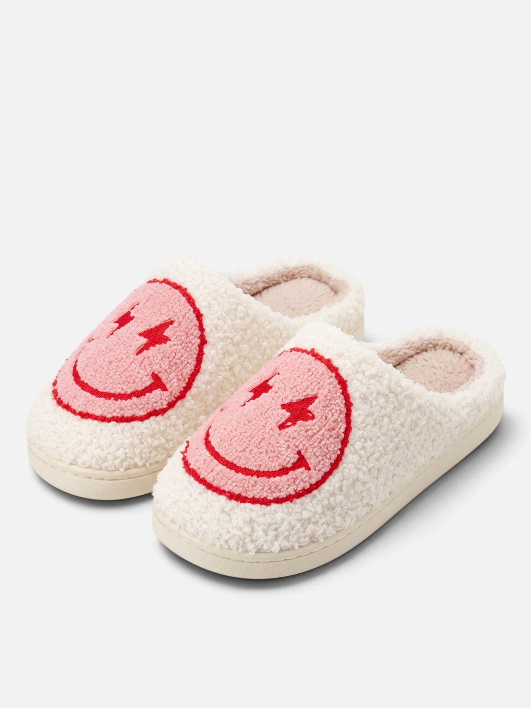 Tofflor med platåsula och smiley för dam