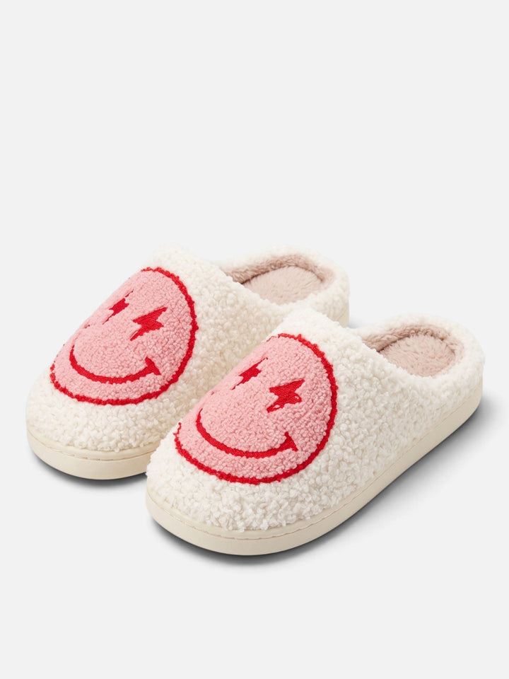 Tofflor med platåsula och smiley för dam