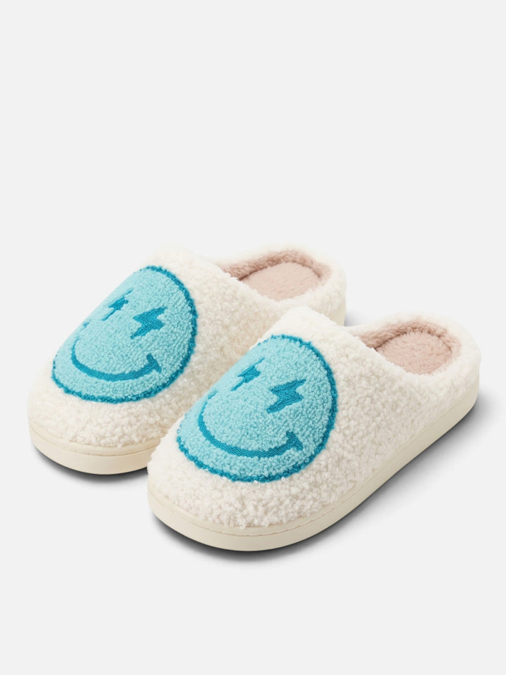 Tofflor med platåsula och smiley för dam
