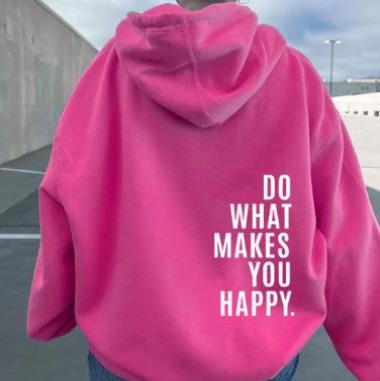 Inspirera Hoodie med Motiverande Tryck för Kvinnor
