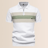 Randig stickad design polo skjorta för män